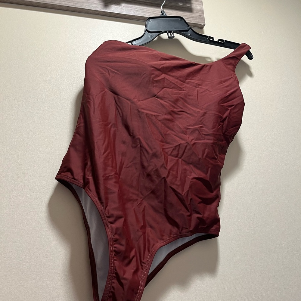 Shein Maroon Medium one strap bathing suit